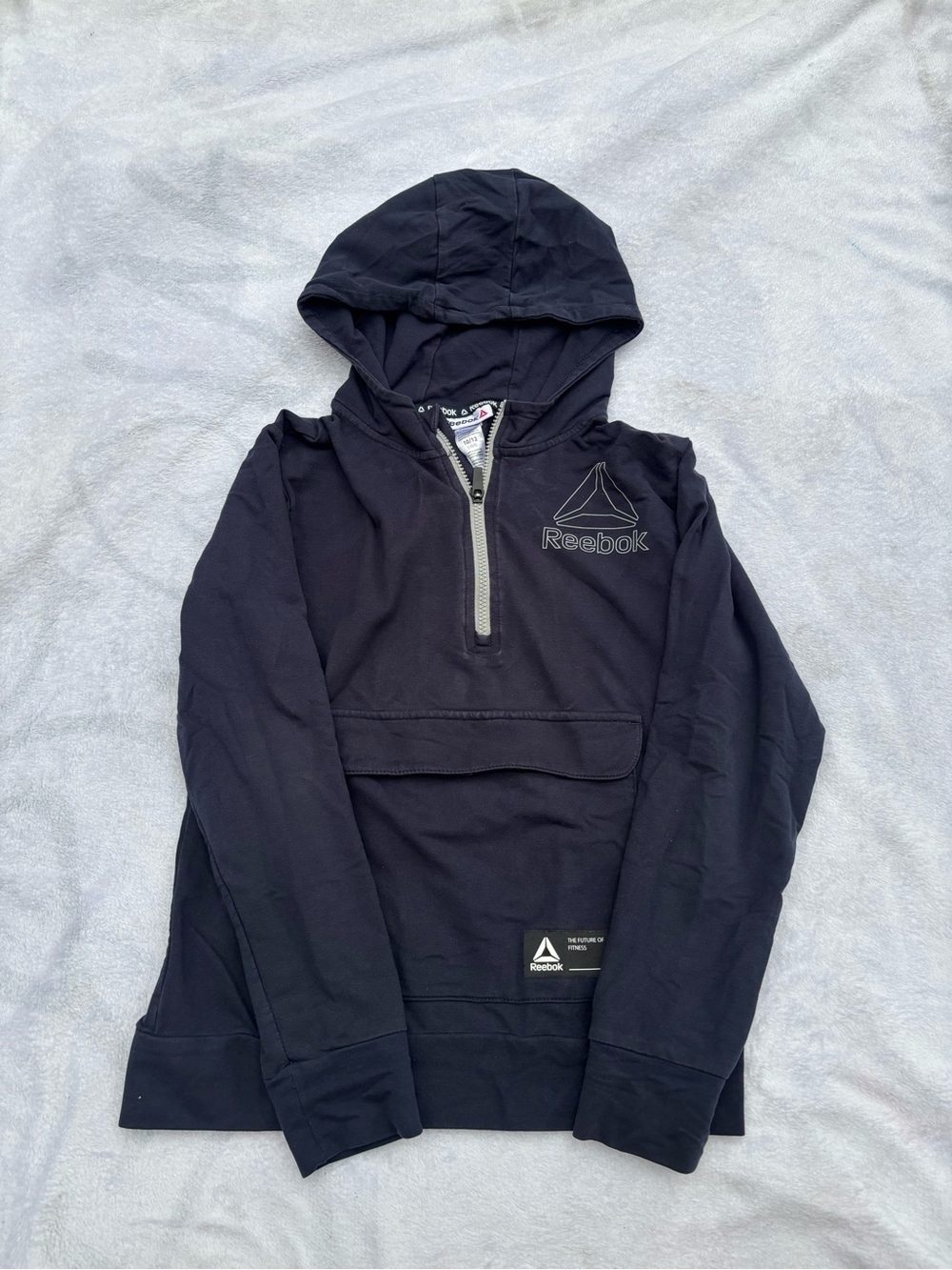 Reebok Kid’s Navy Half-Zip Hoodie Sweater